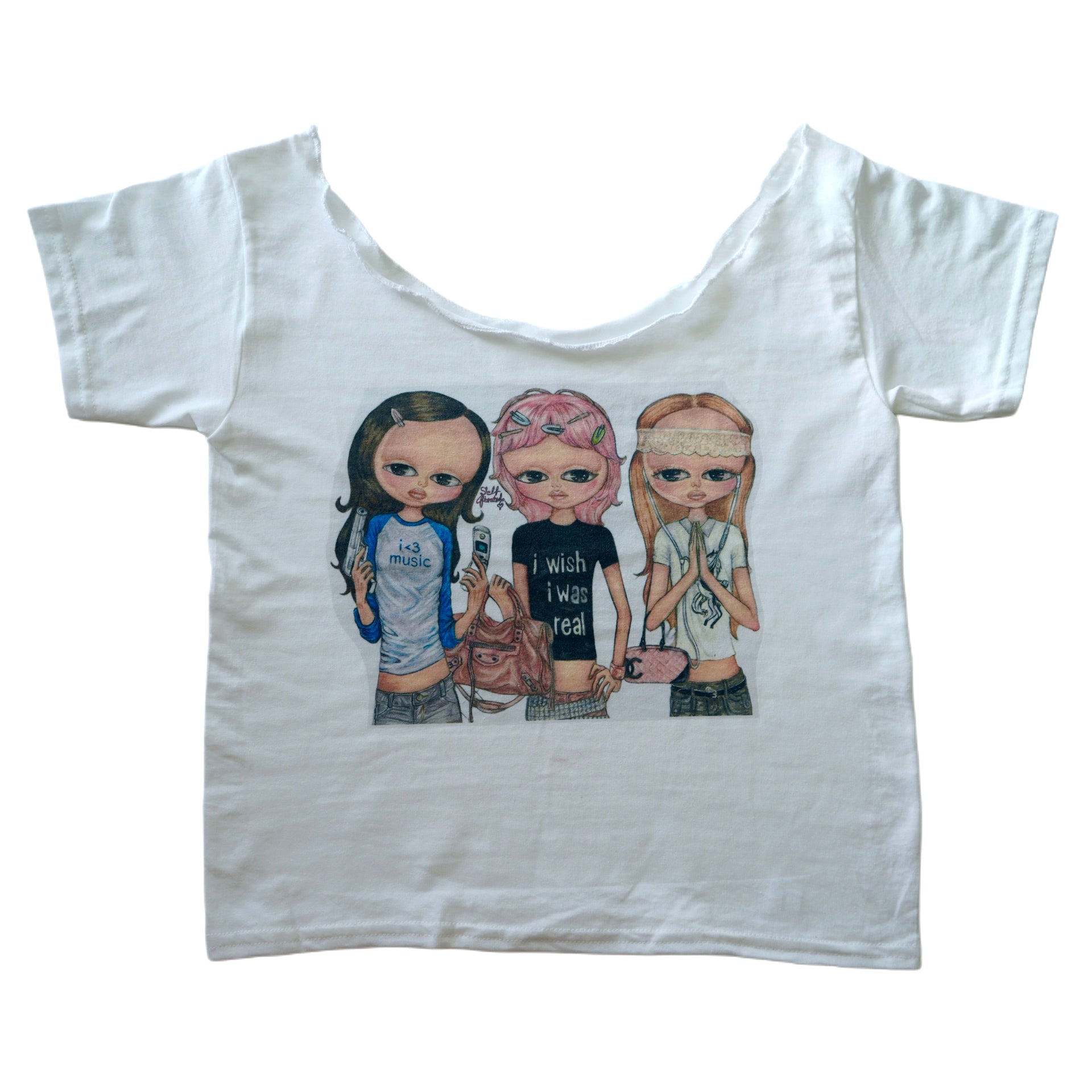 The girls off the shoulder tee