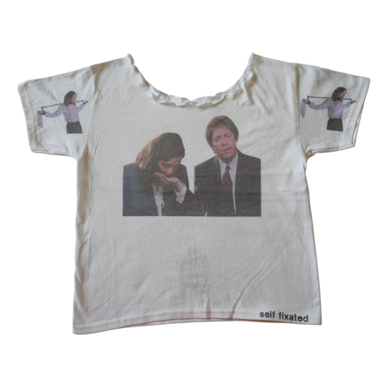 Secretary off the shoulder tee