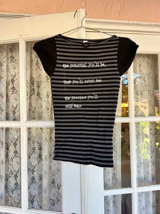 Between The Bars striped baby tee - XS