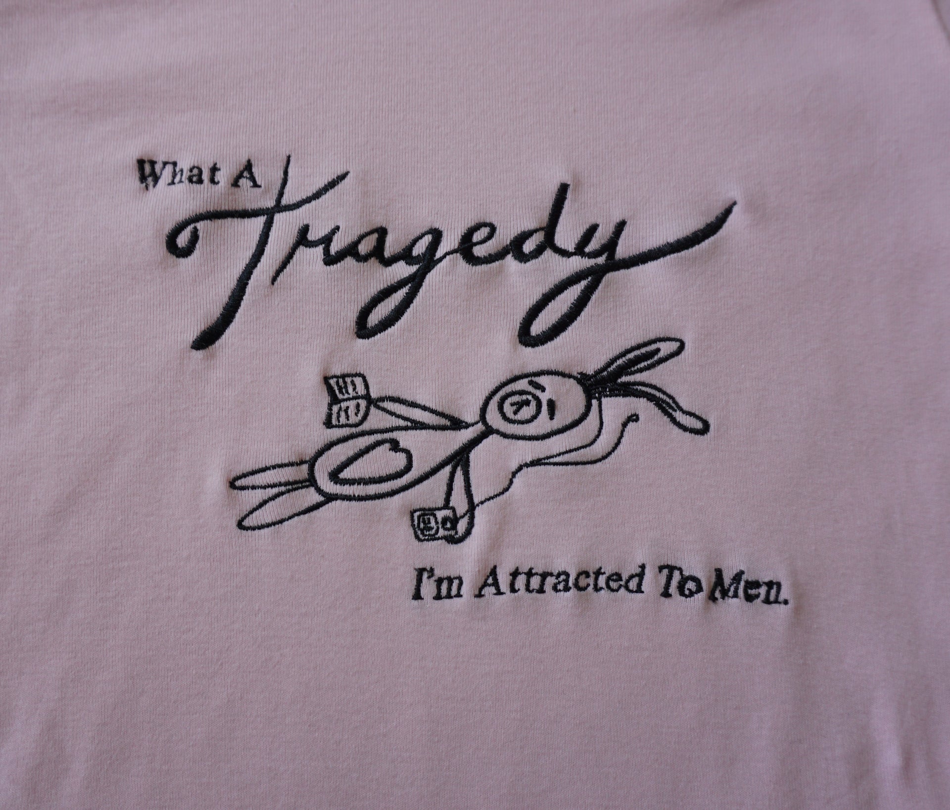 What a tragedy I'm attracted to men long sleeve hoodie