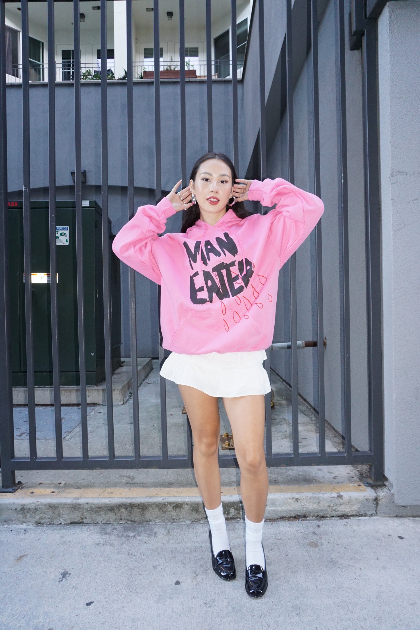 Man Eater hoodie - pink