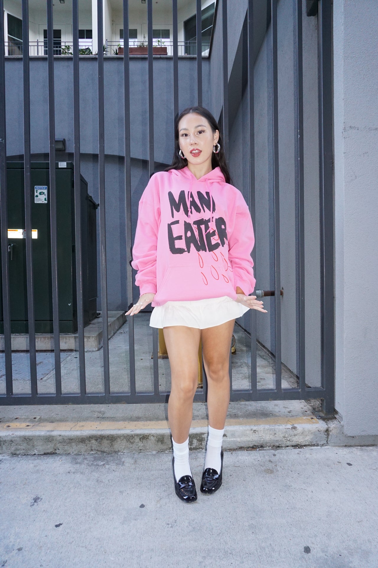 Man Eater hoodie - pink