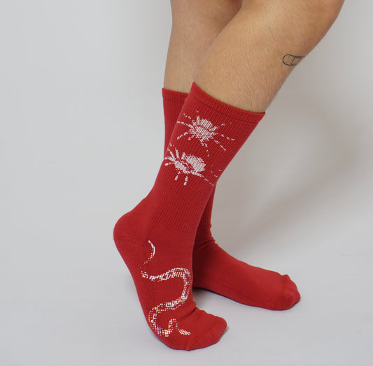 Spider/Snake print socks
