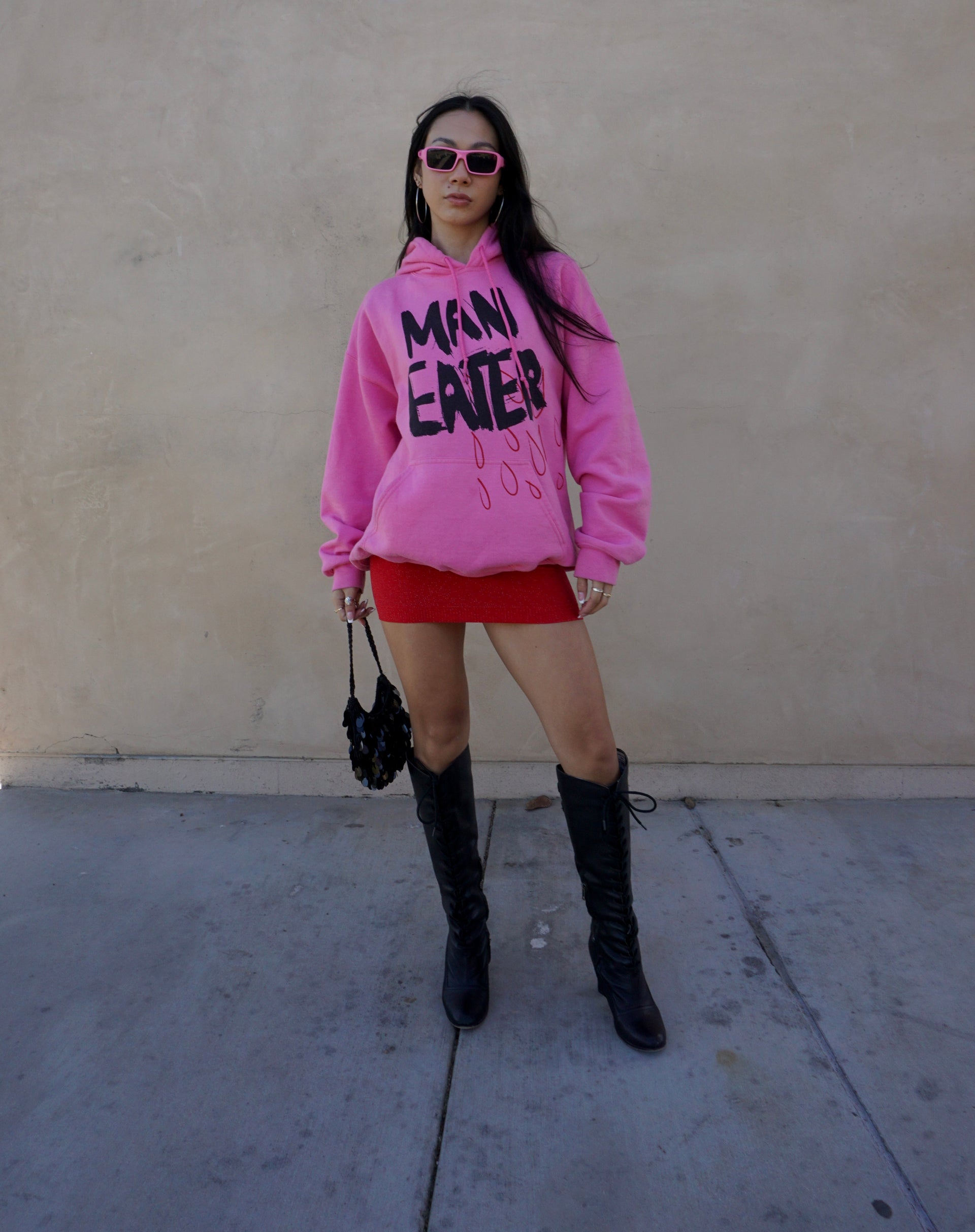 Man Eater hoodie - pink