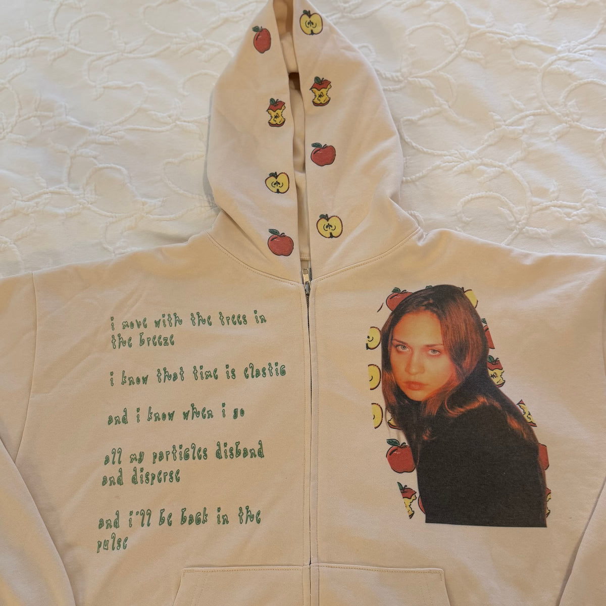Time is elastic zip up hoodie - 2XL