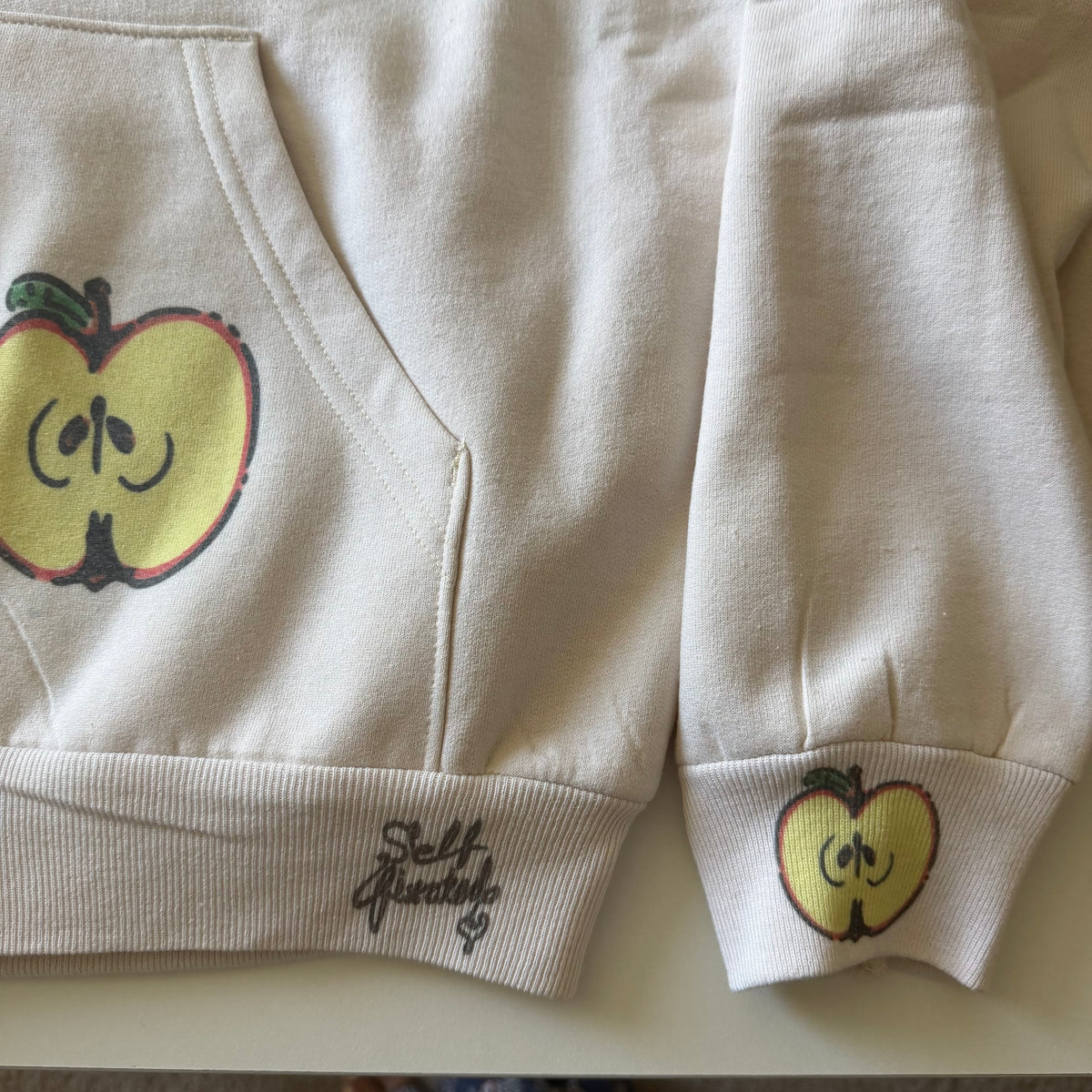 Time is elastic zip up hoodie - M