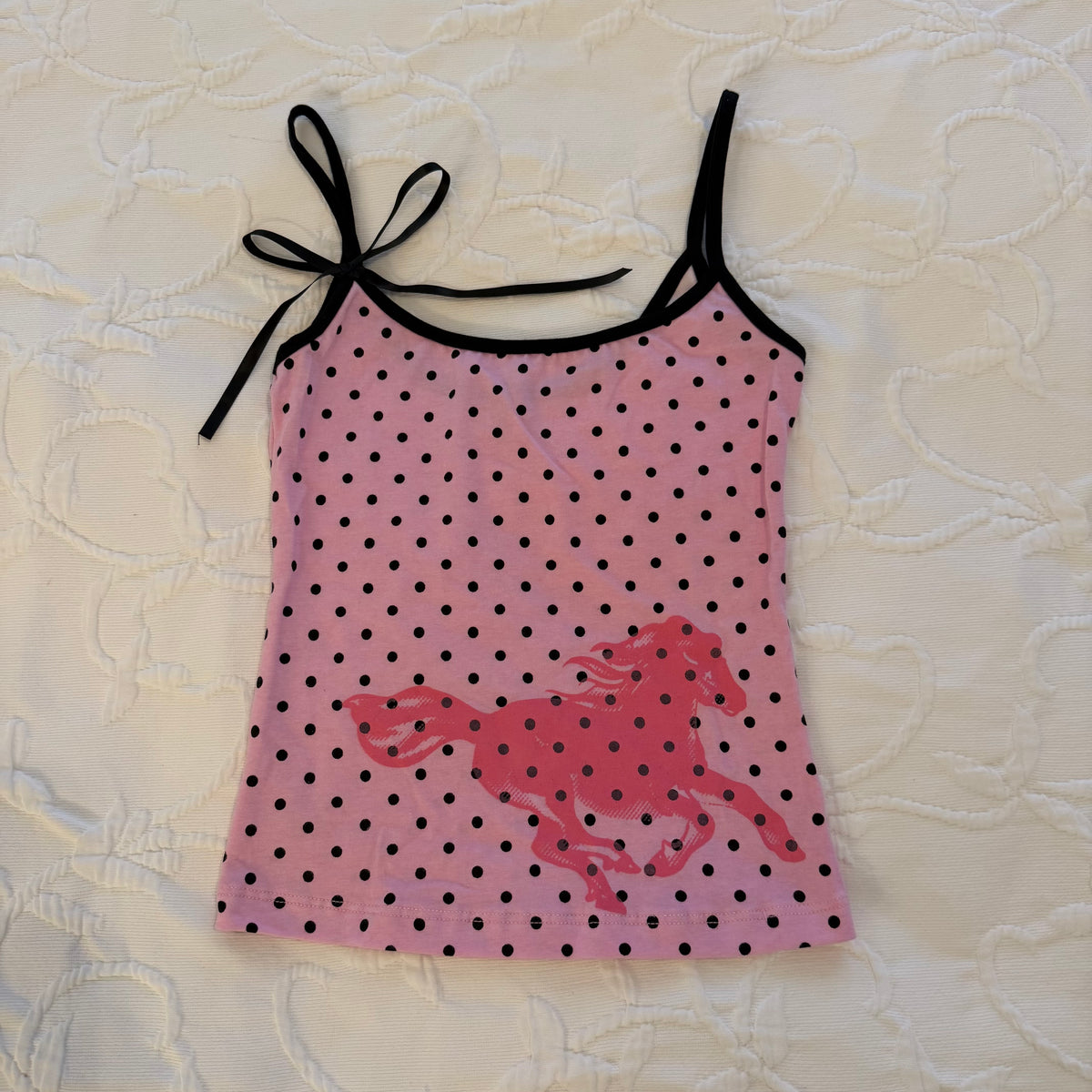 Horse polka dot tank - XS