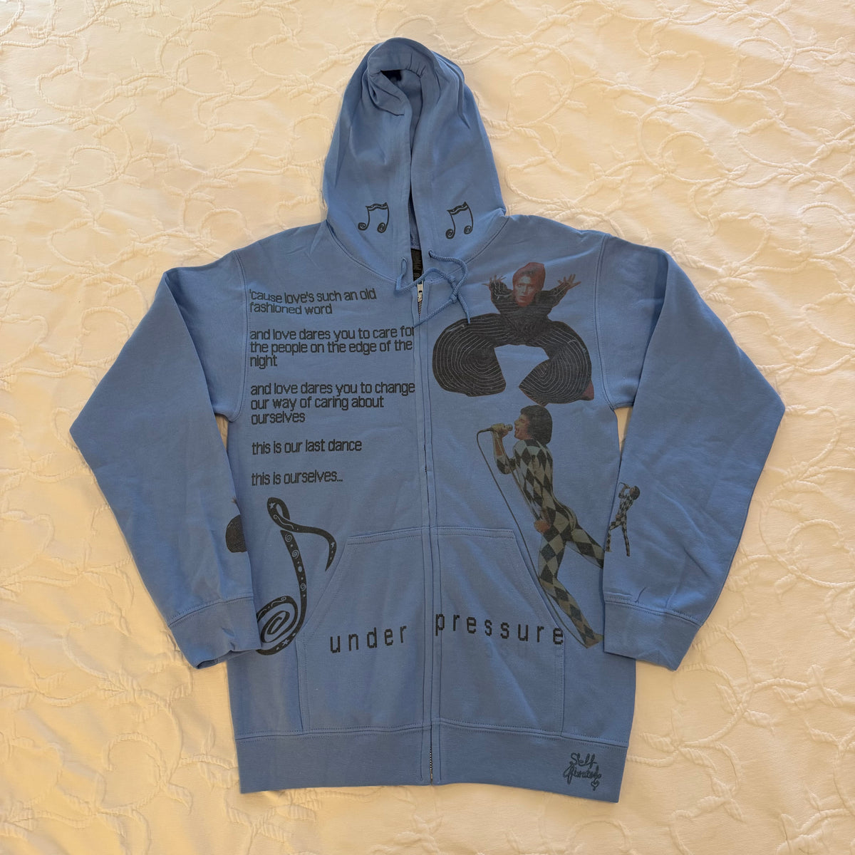 Under pressure zip up hoodie - S