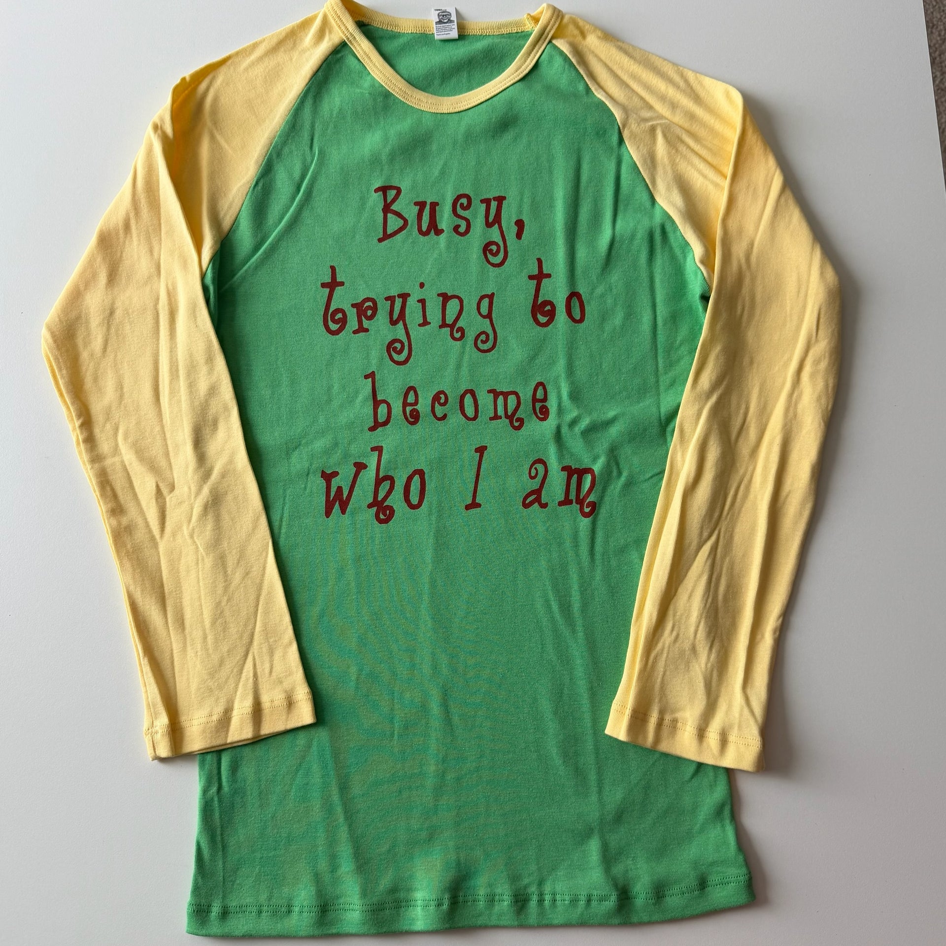 Busy trying to become who i am long sleeve tee - XL