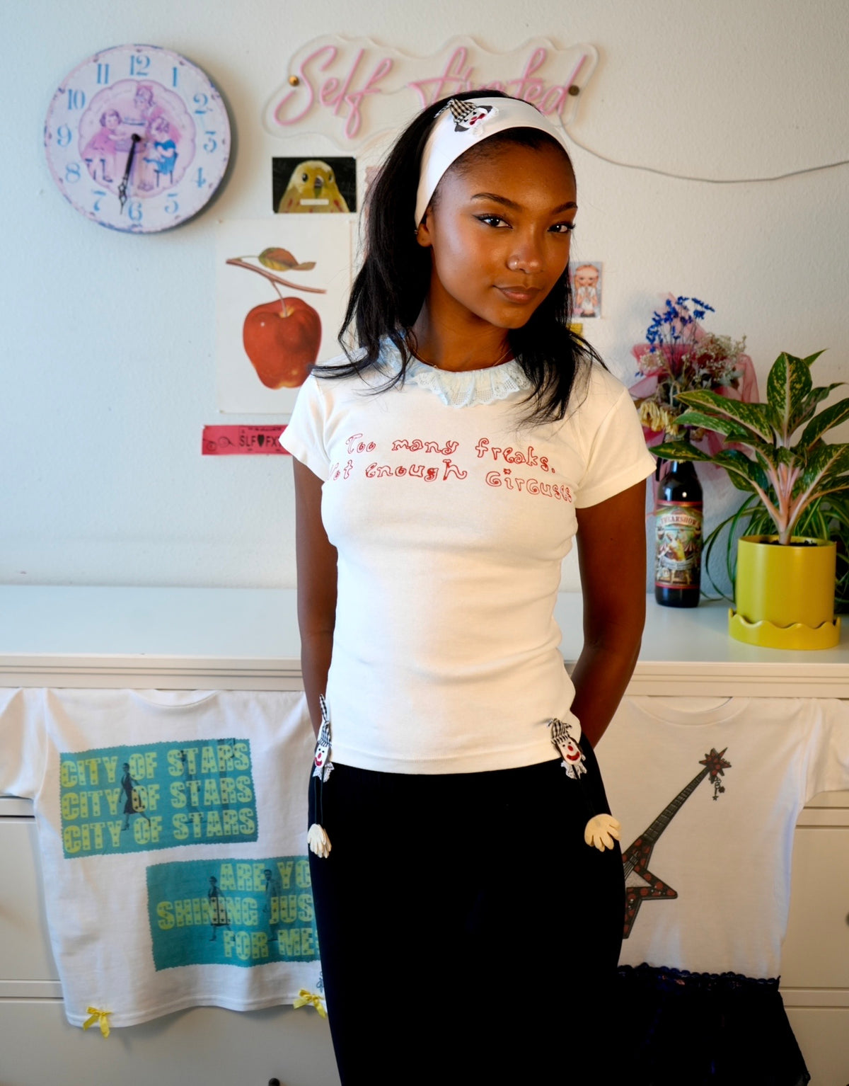 Freaks baby tee with collar
