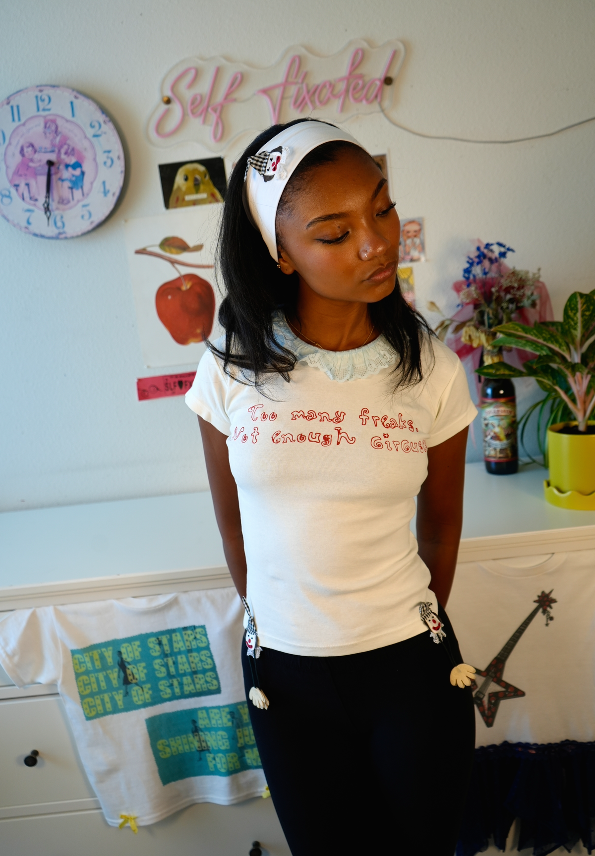 Freaks baby tee with collar
