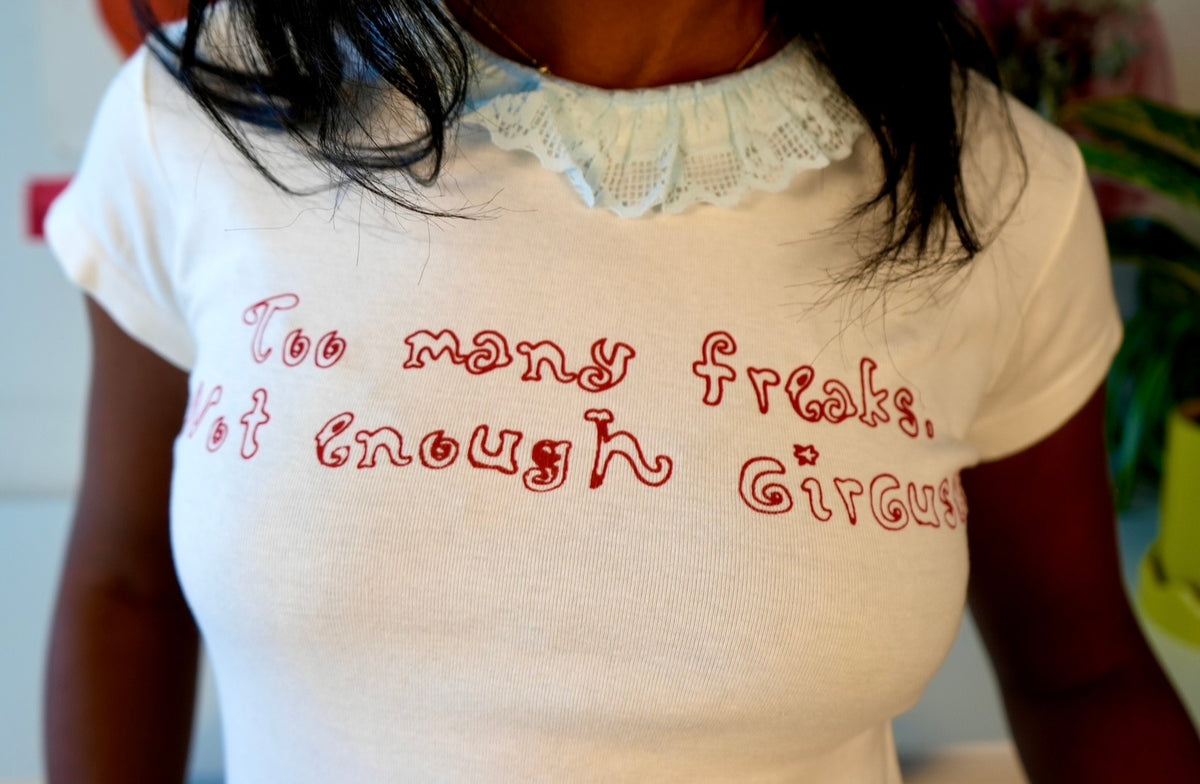 Freaks baby tee with collar