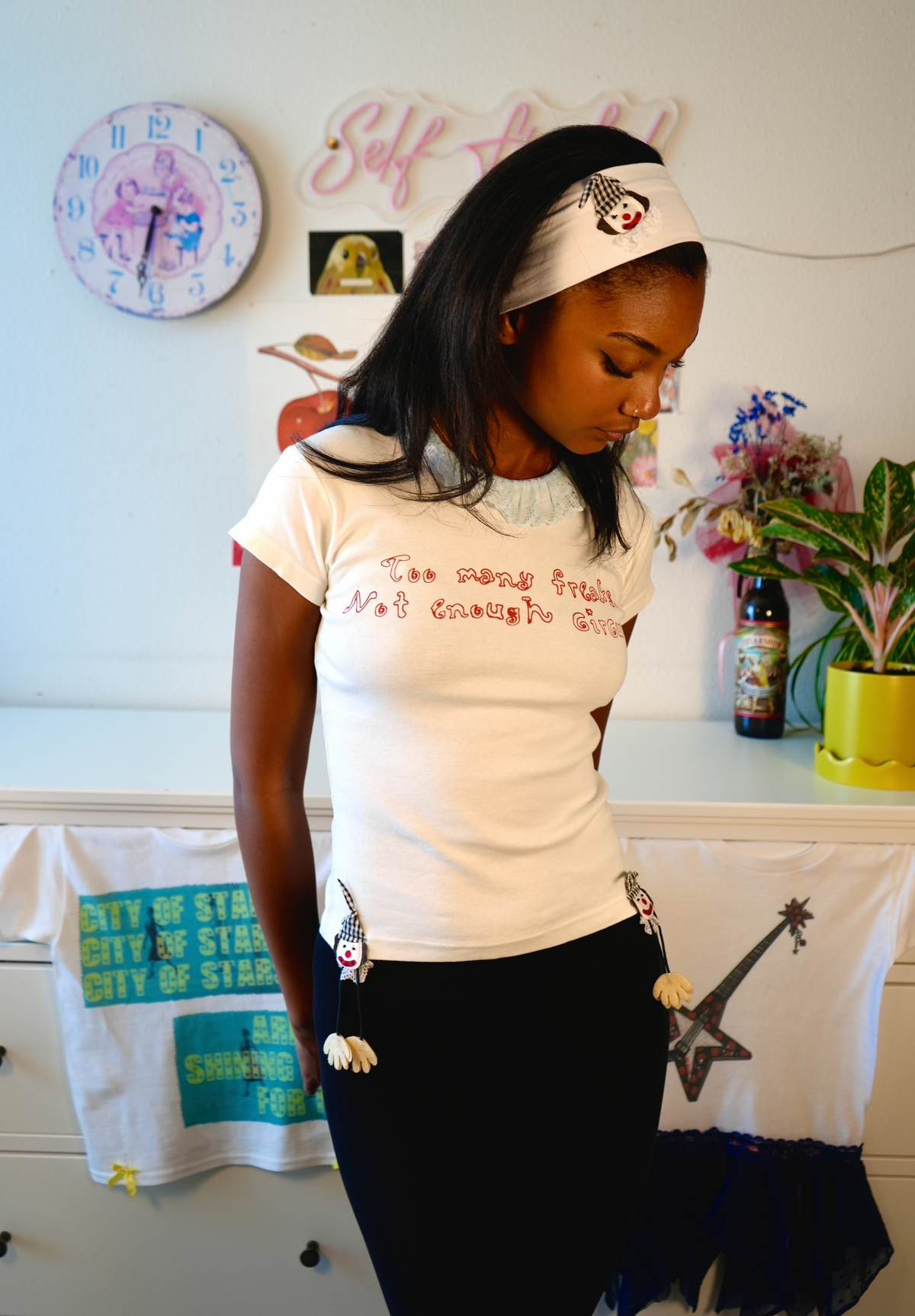 Freaks baby tee with collar