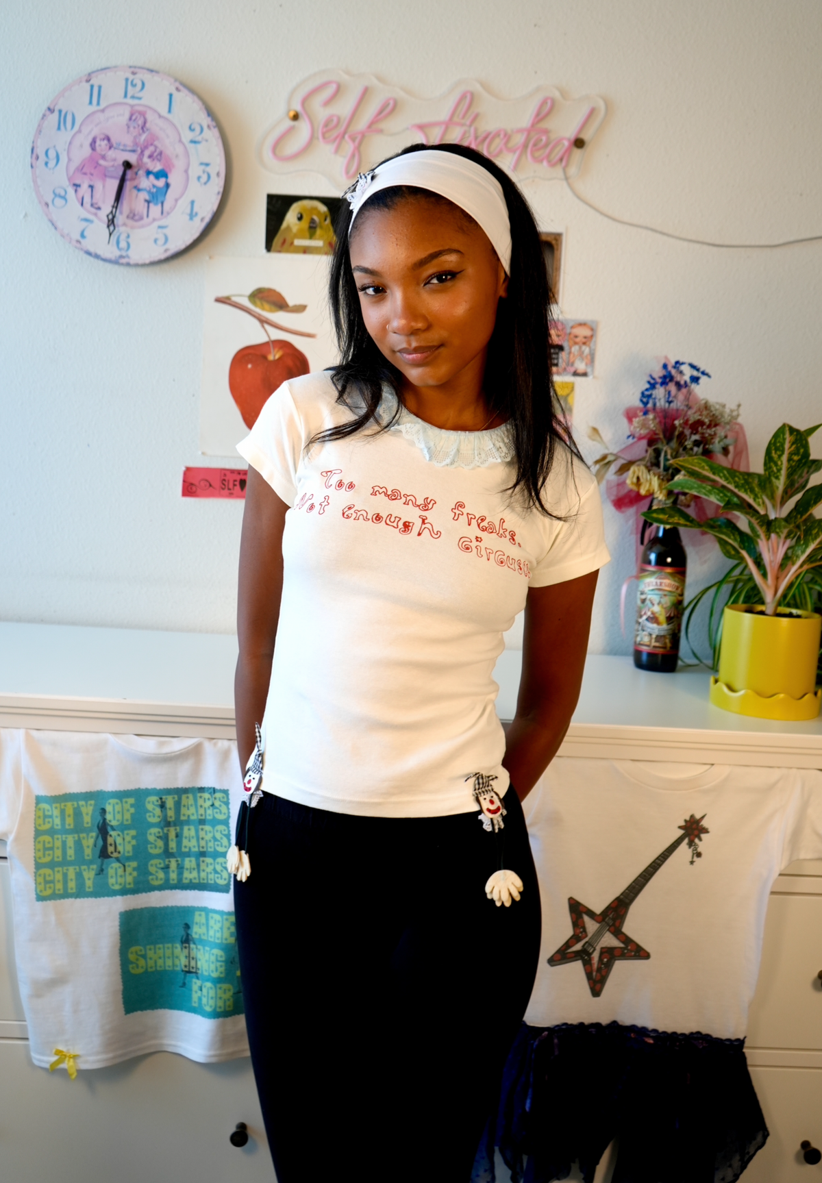 Freaks baby tee with collar