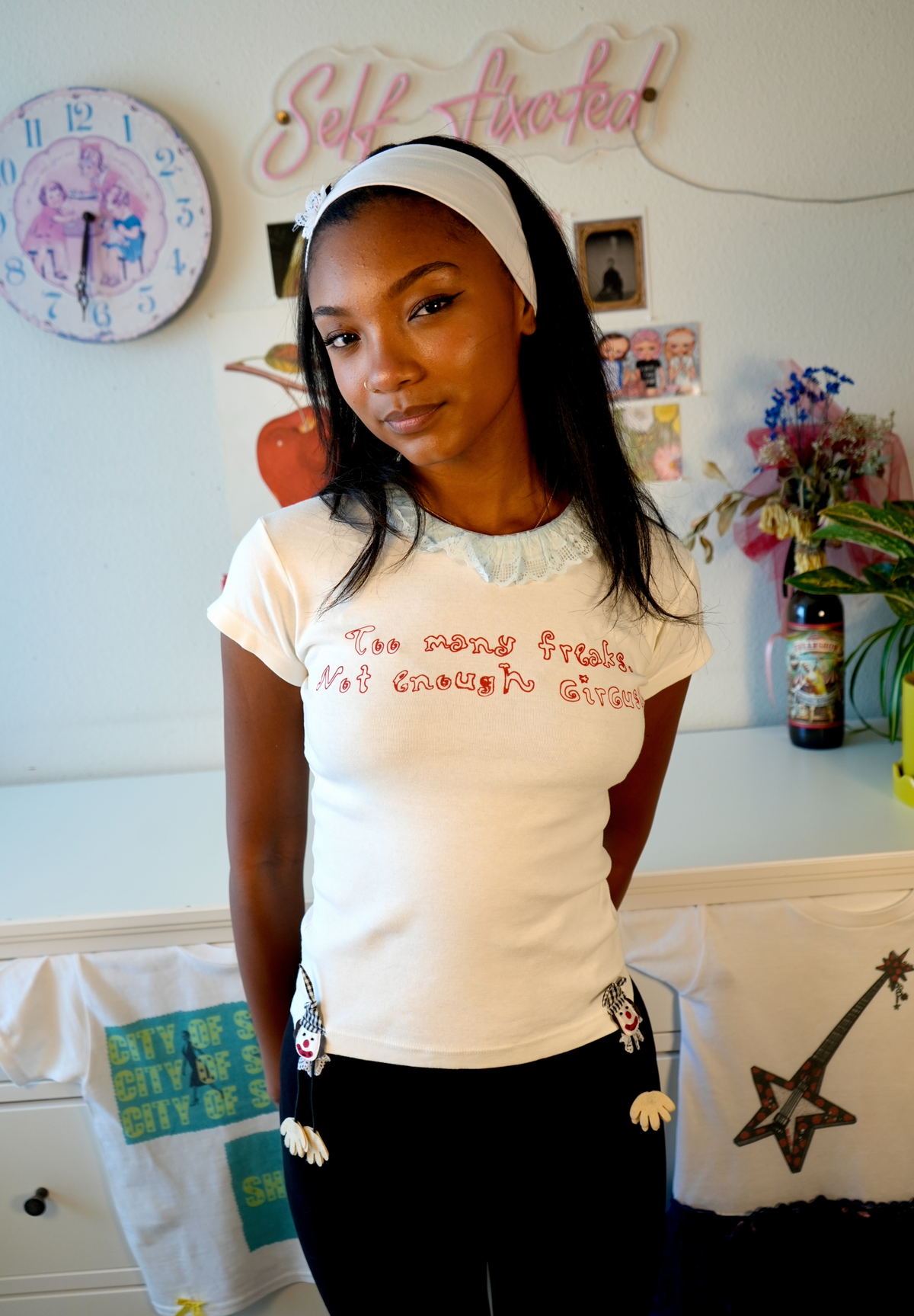 Freaks baby tee with collar