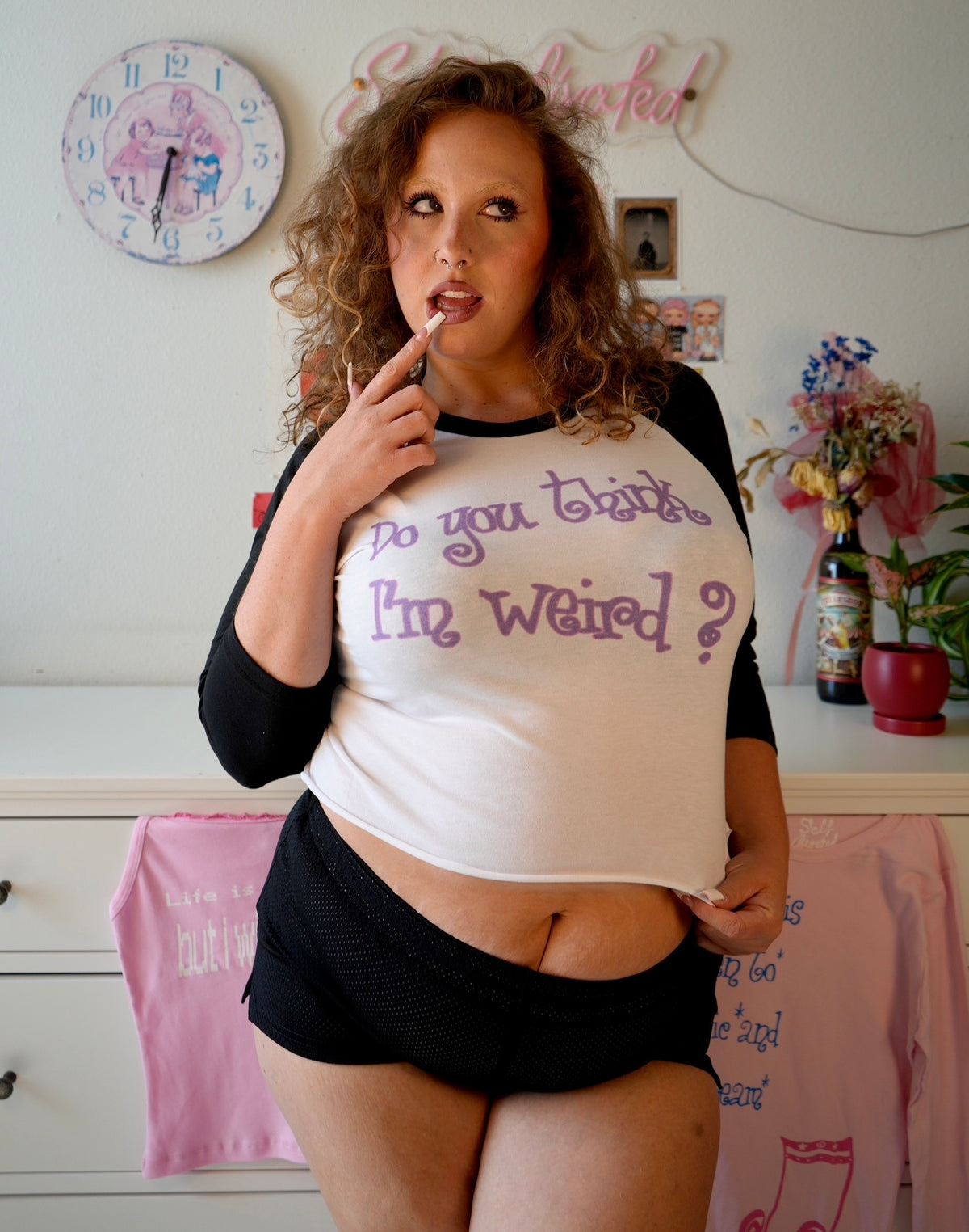 Do you think I'm weird? oversized crop top