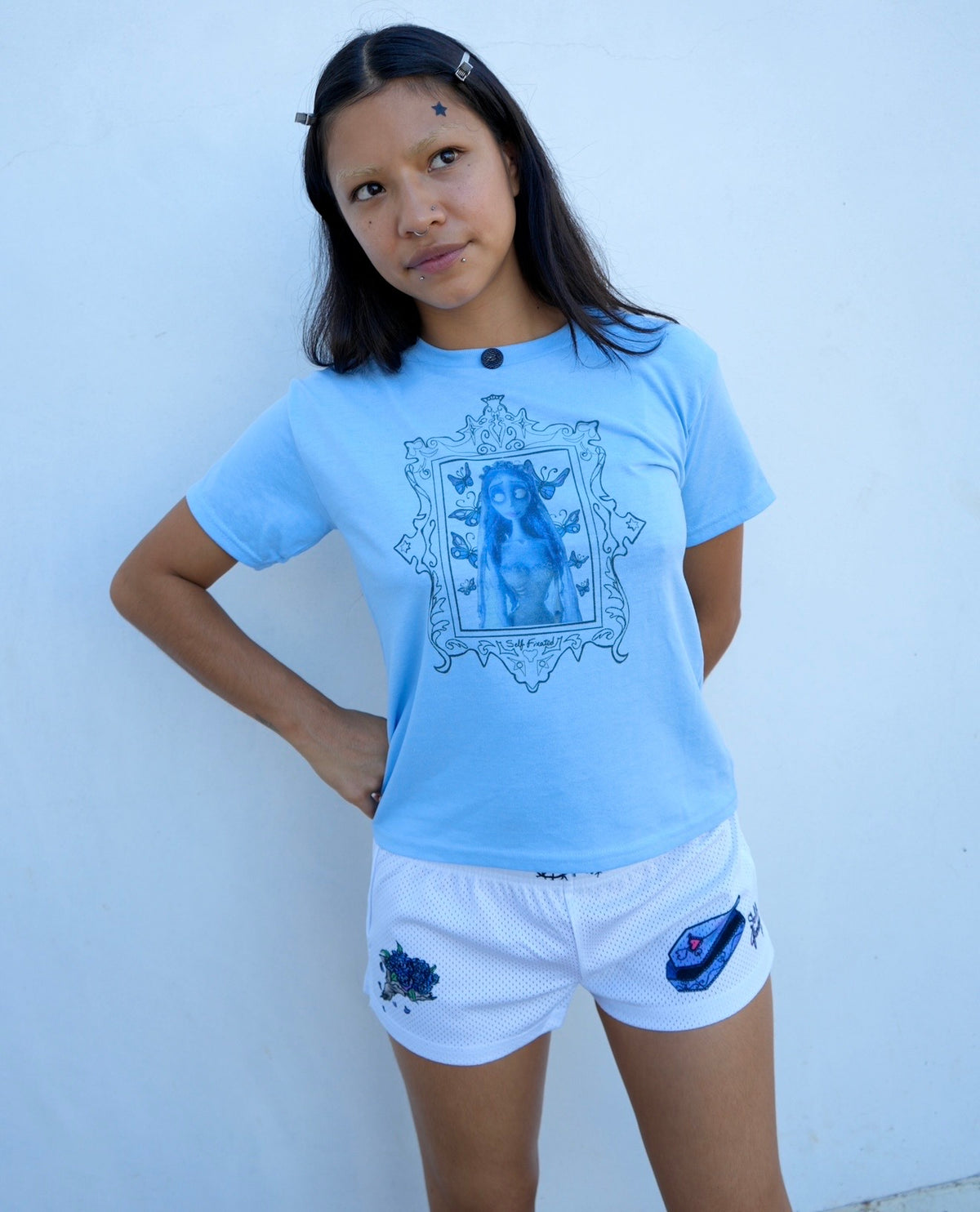 Emily button tee