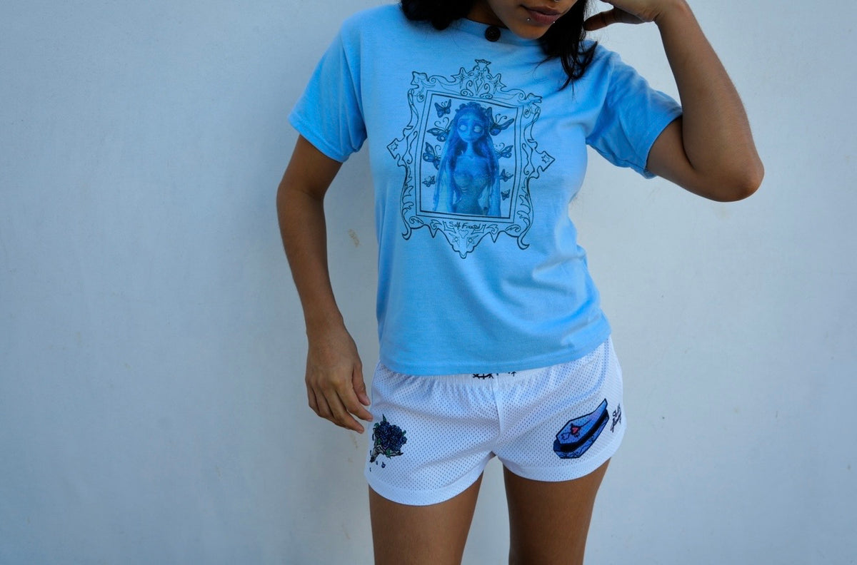 The coffin mesh micro shorts