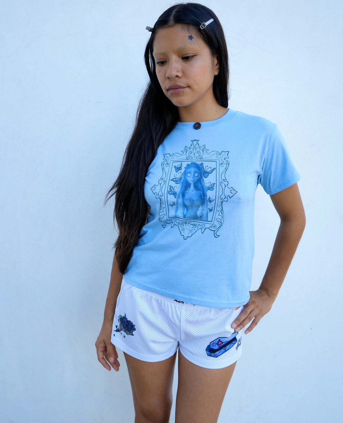 Emily button tee