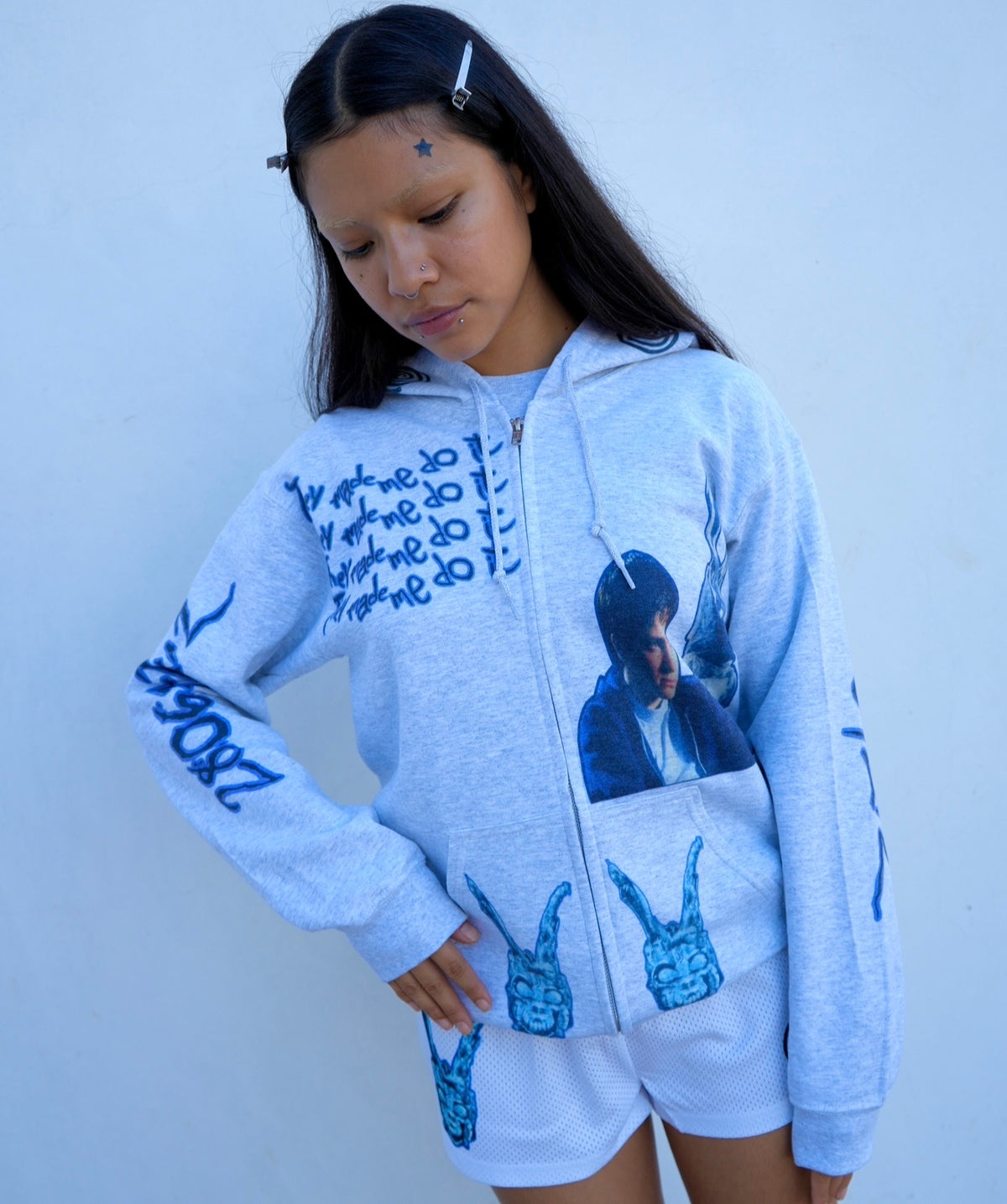 They made me do it zip up hoodie