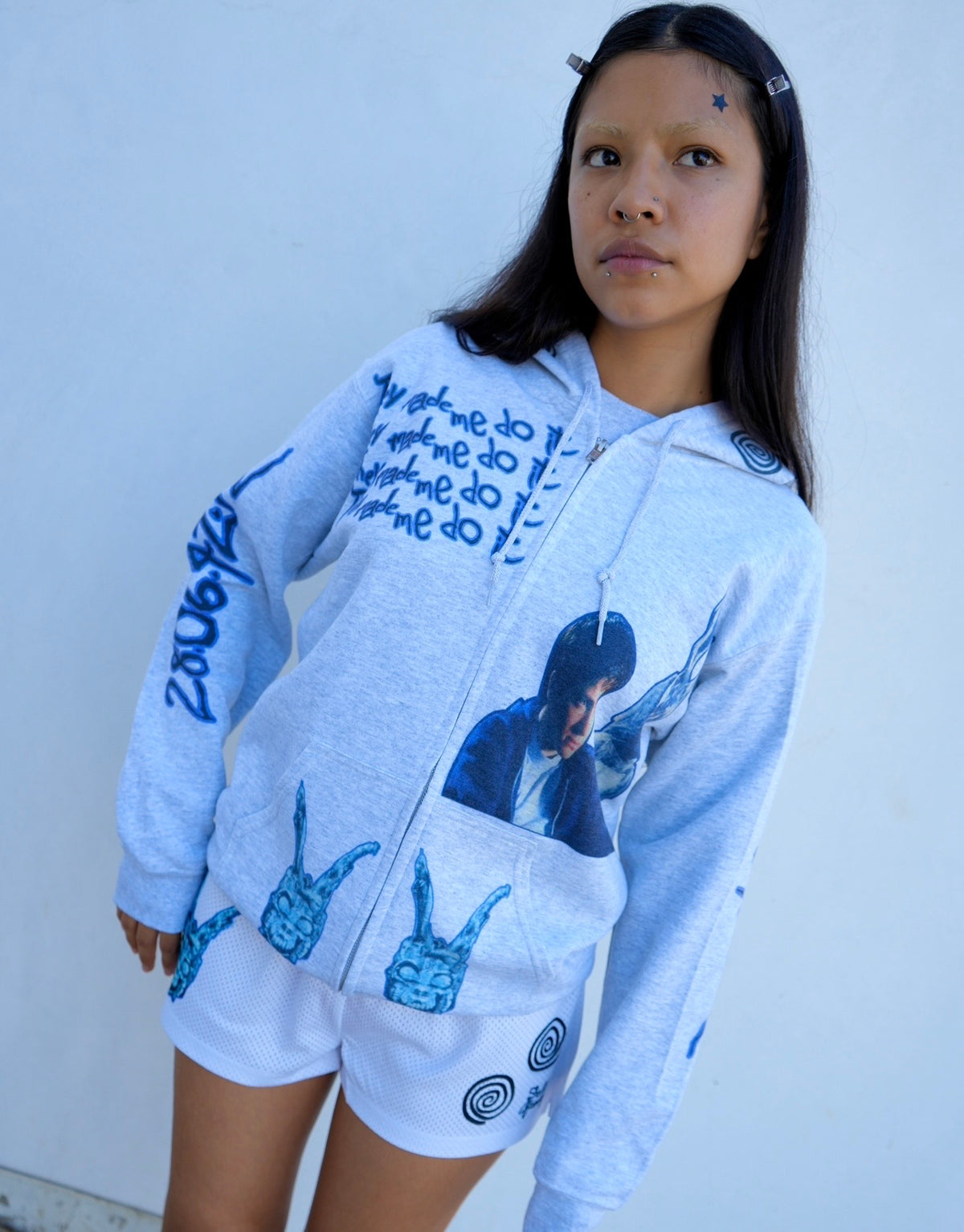 They made me do it zip up hoodie