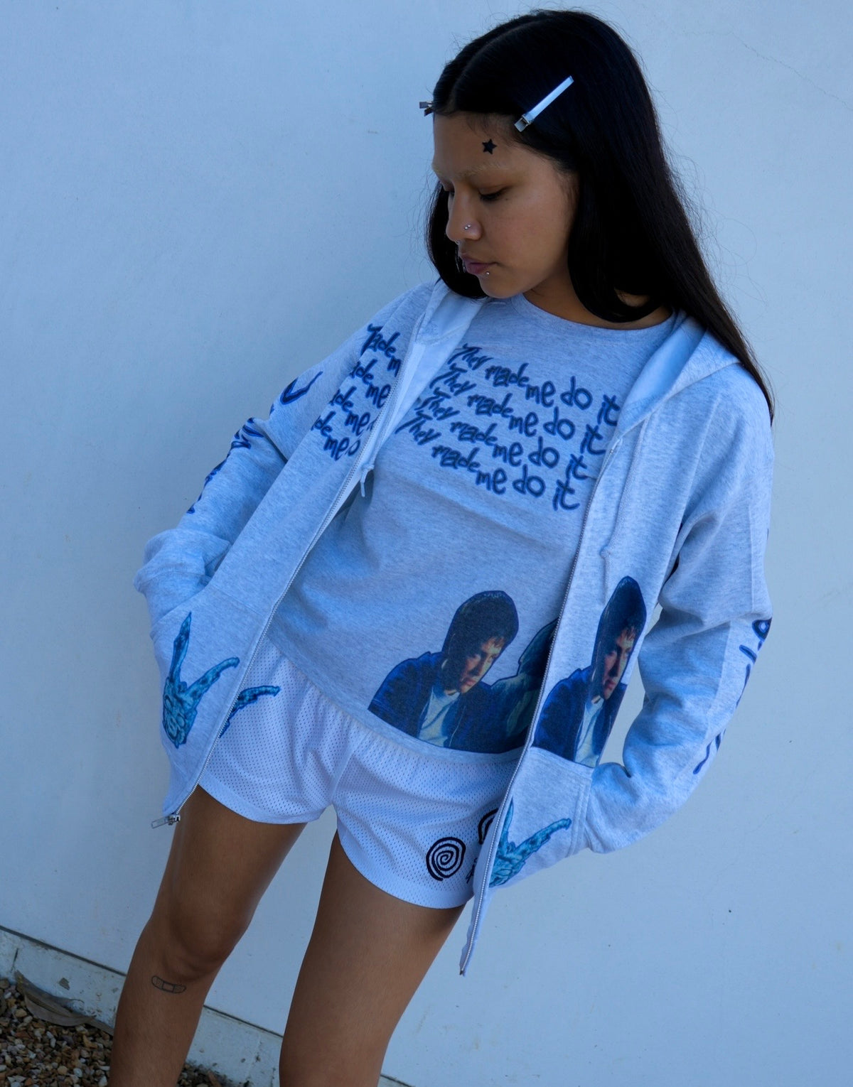 They made me do it zip up hoodie
