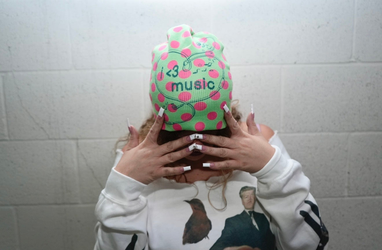 I <3 music beanie
