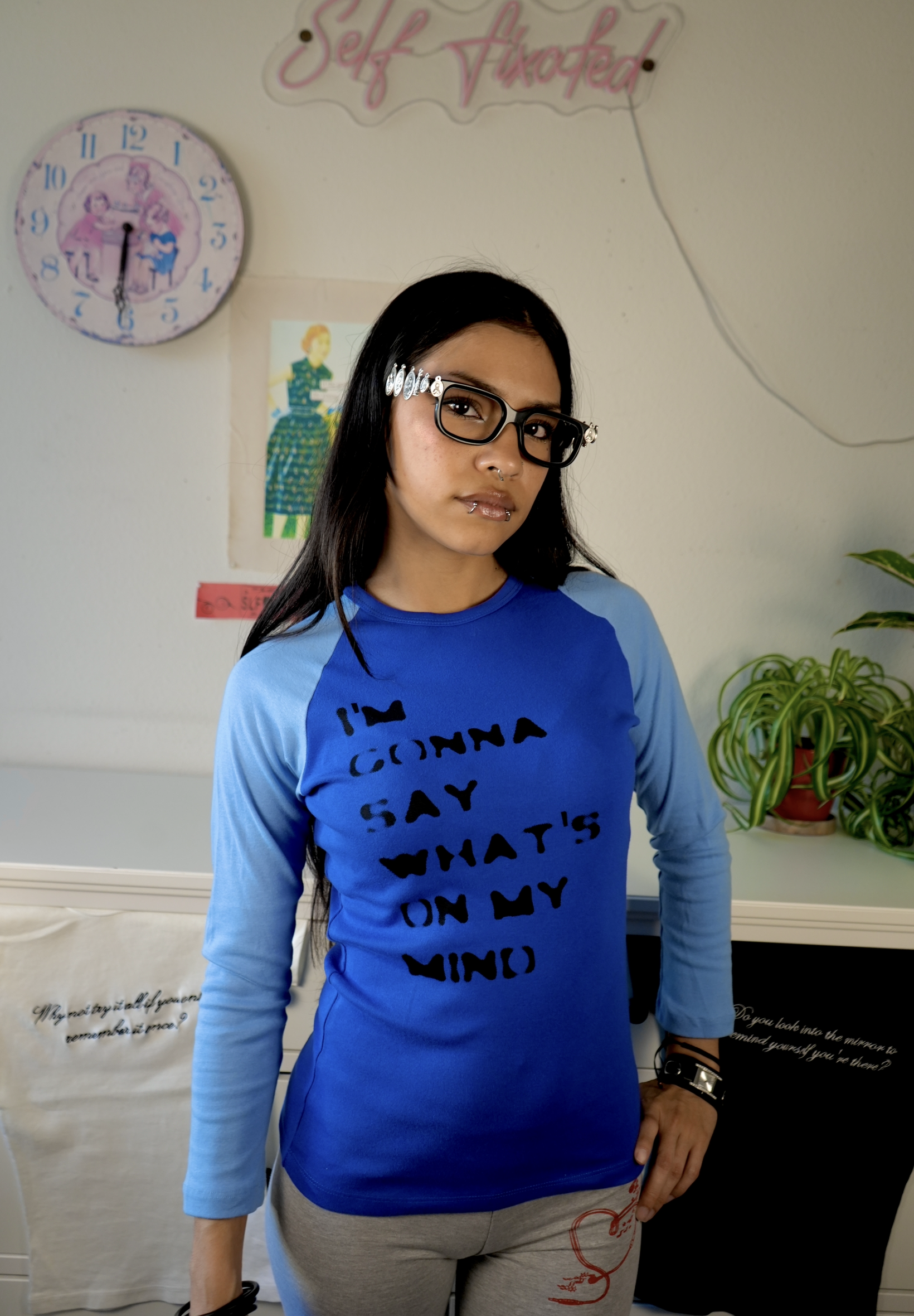 I'm gonna say what's on my mind 3/4 sleeve top