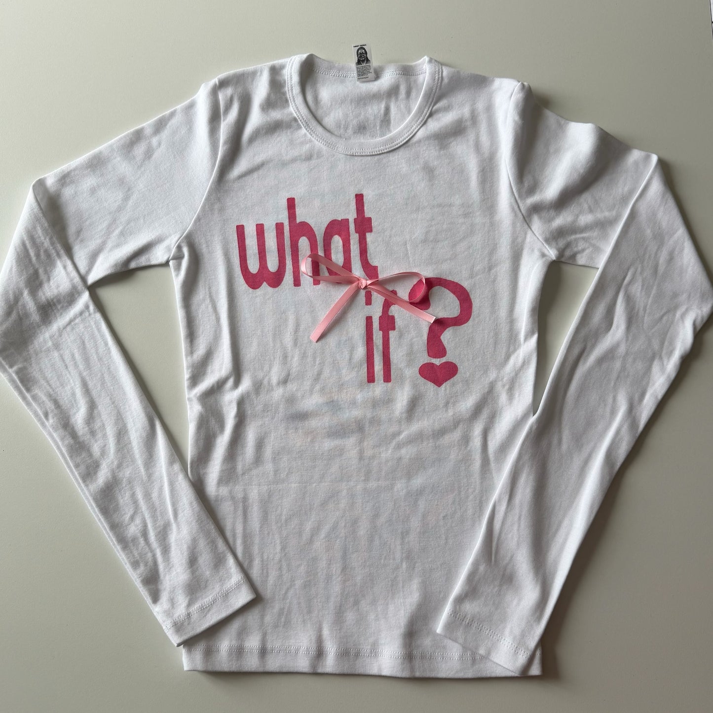 What if? long sleeve tee - S
