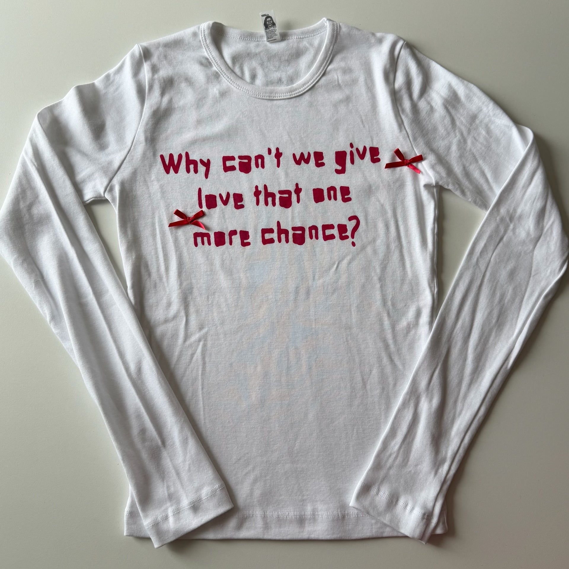 Why can't we? long sleeve tee - M