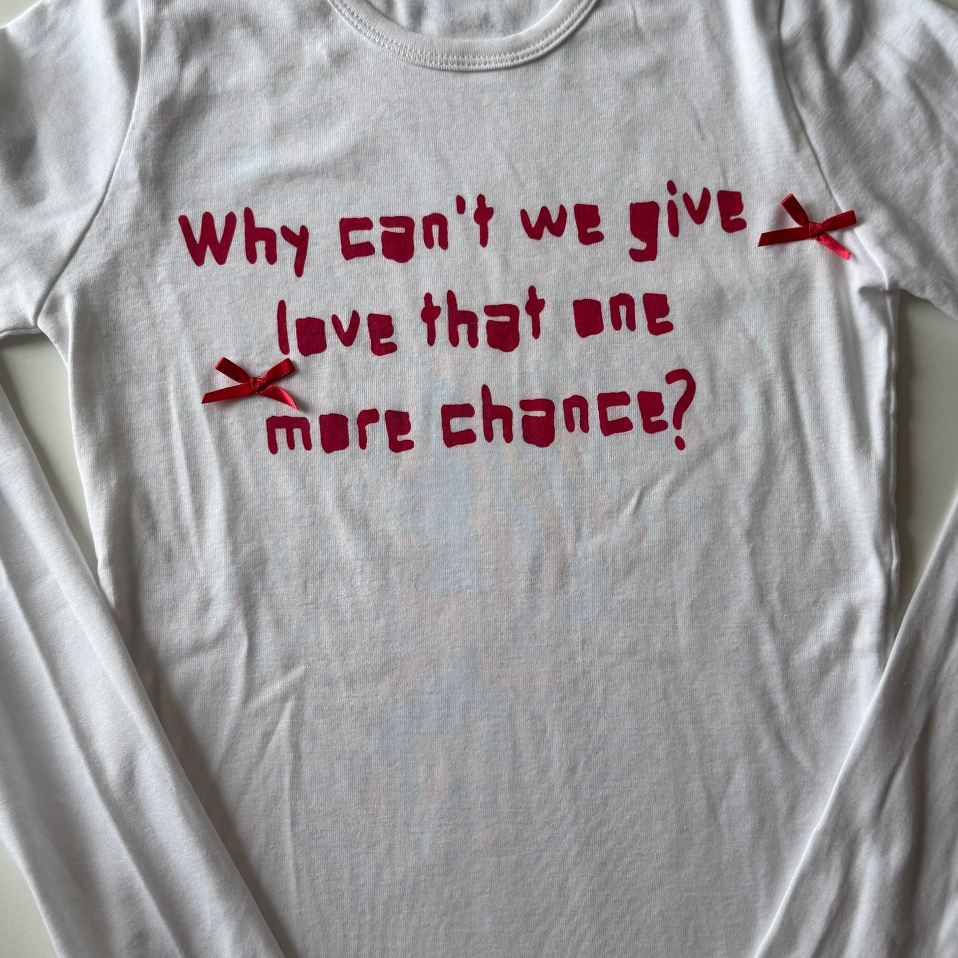 Why can't we? long sleeve tee - M