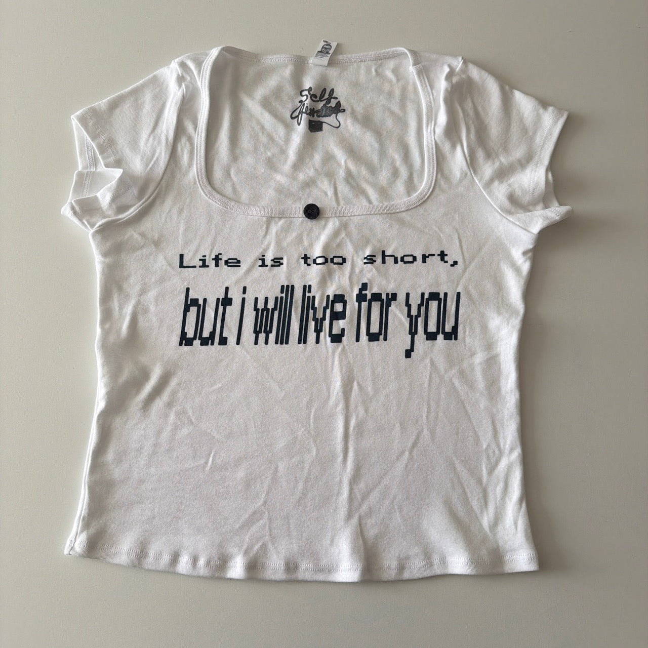 Life is too short crop top - XL