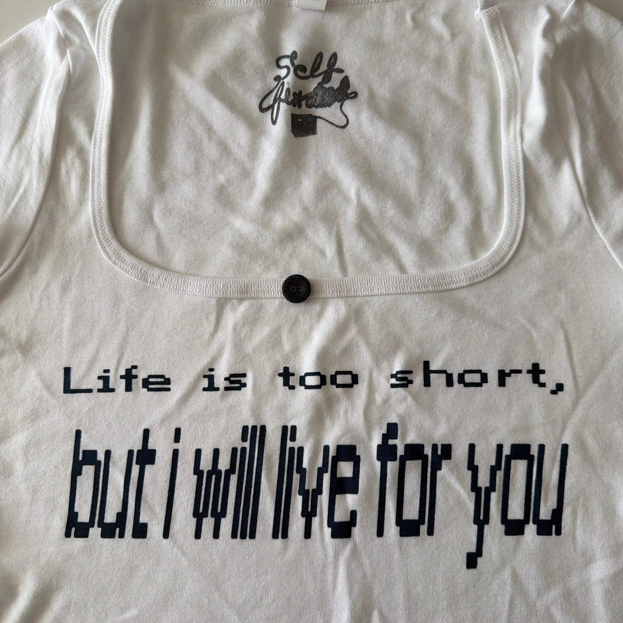 Life is too short crop top - XL