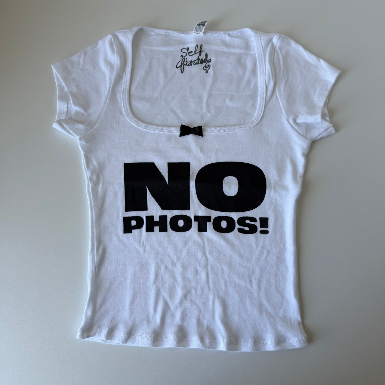 No photos crop top - S
