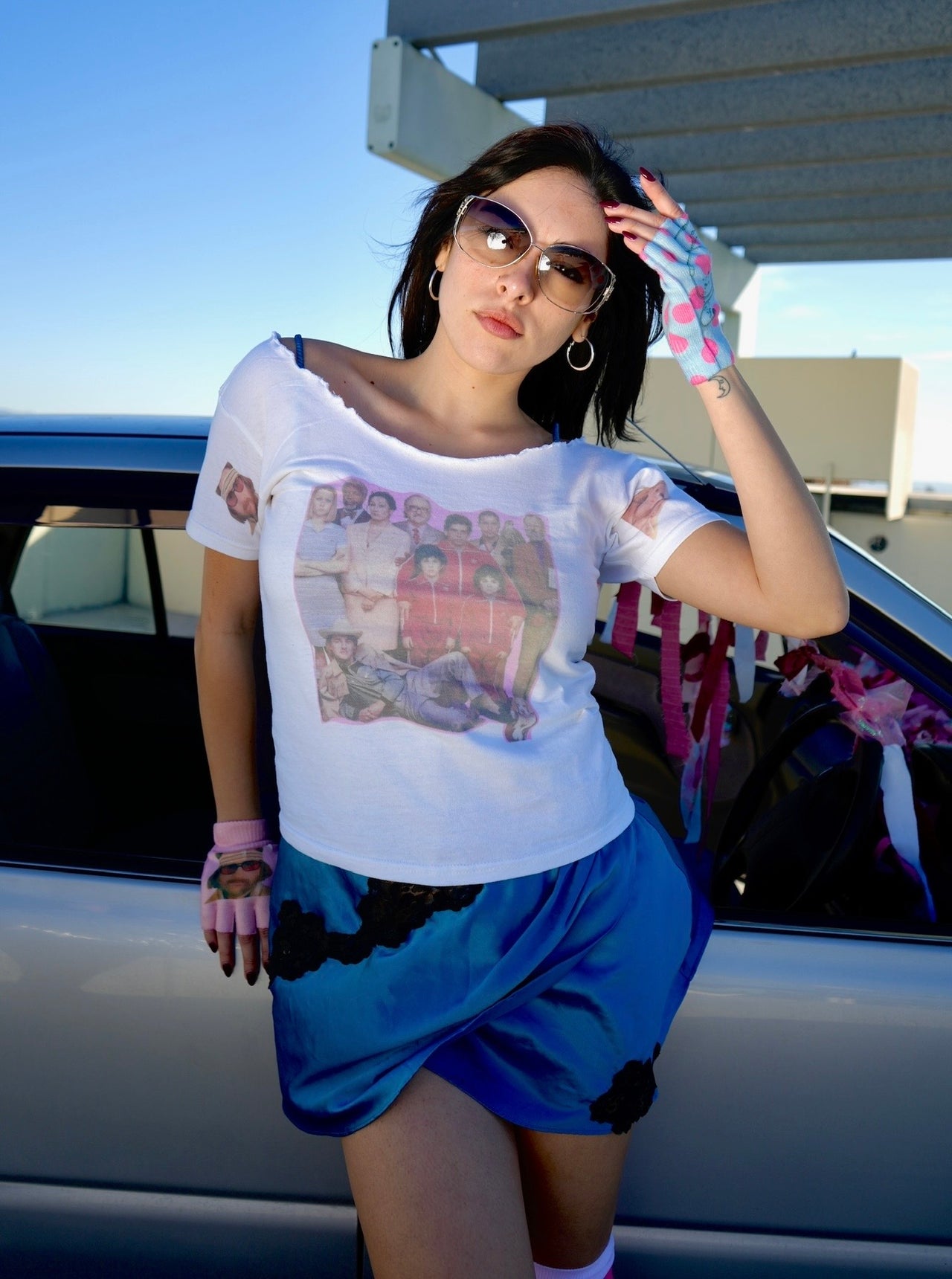 Tenenbaums off the shoulder tee