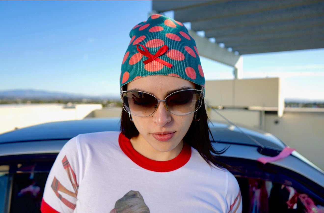 Polka dot beanie