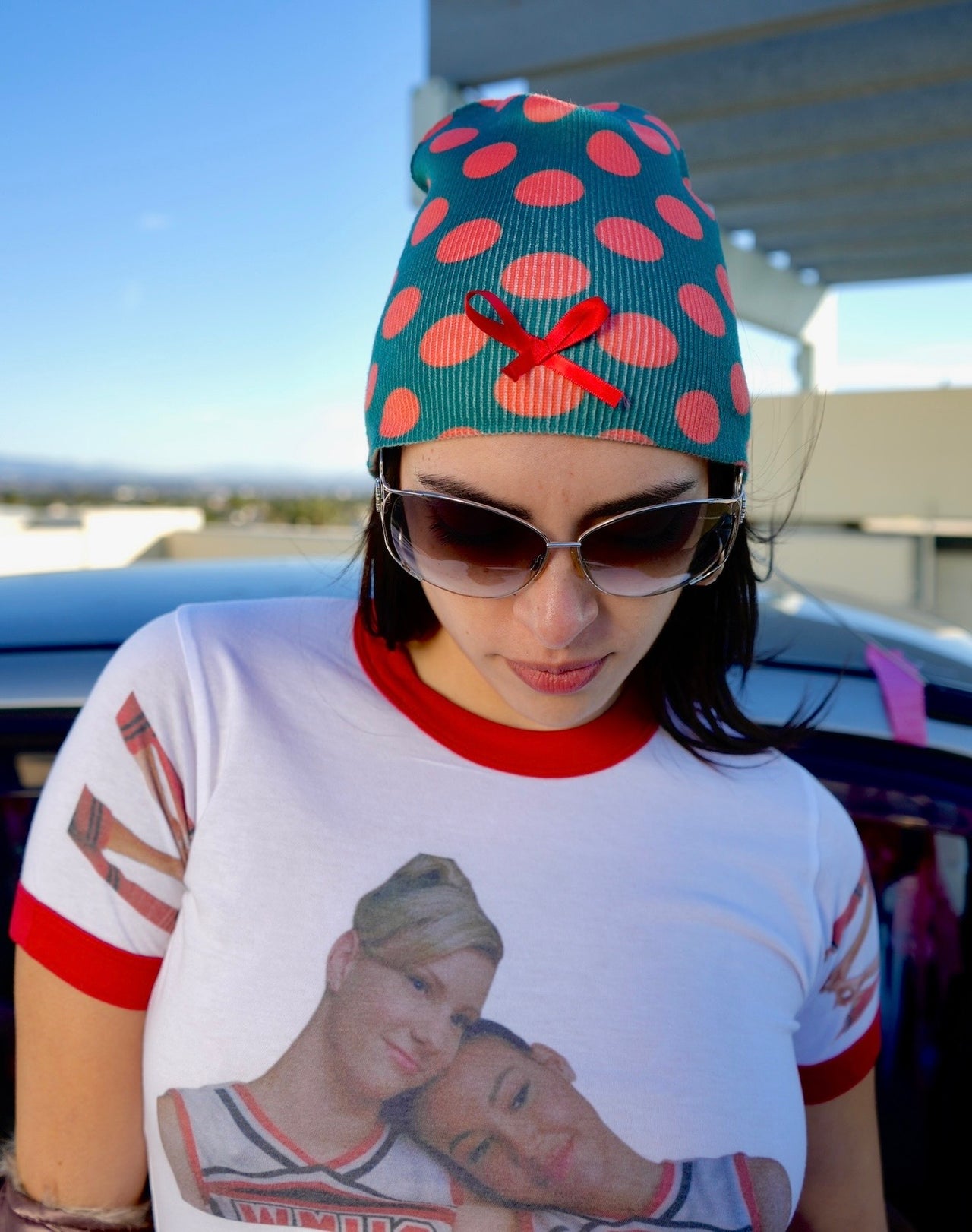 Polka dot beanie