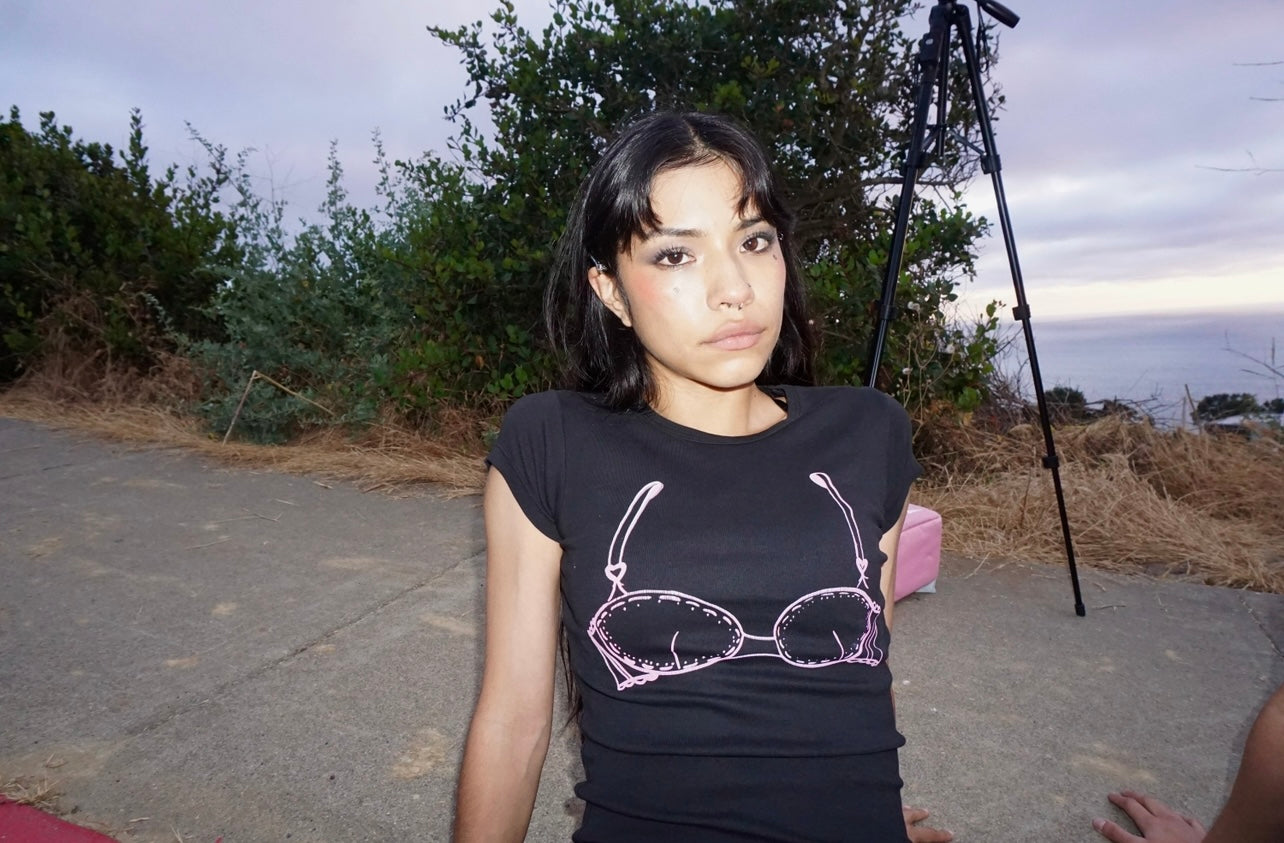 Bra printed baby tee