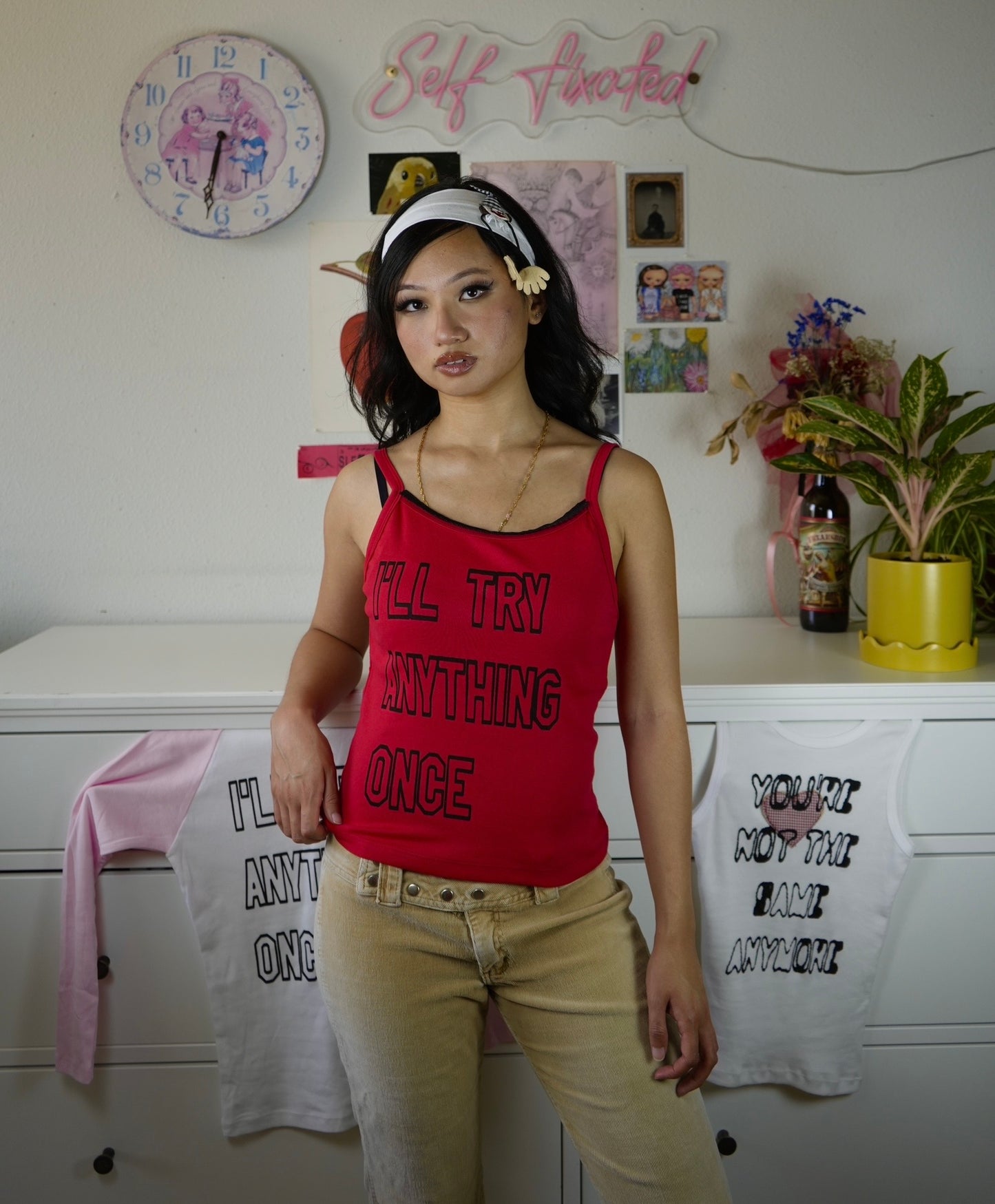 I'll try anything once tank top