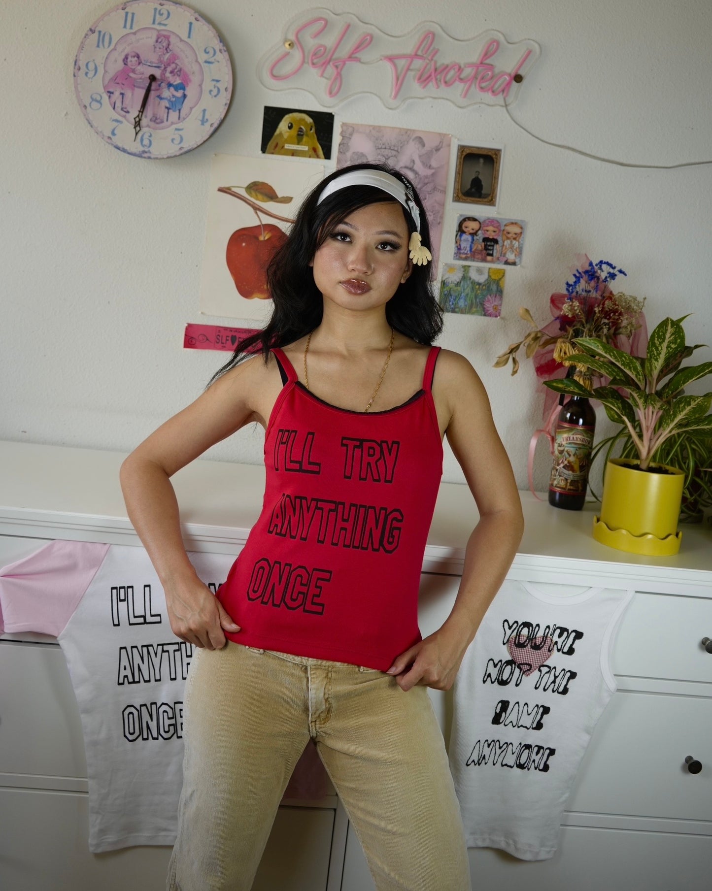I'll try anything once tank top