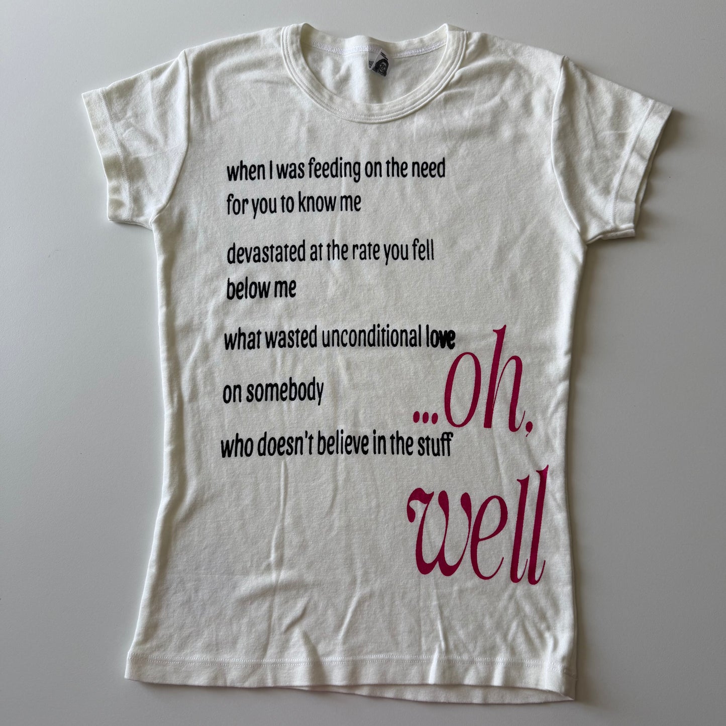 Oh well baby tee - M