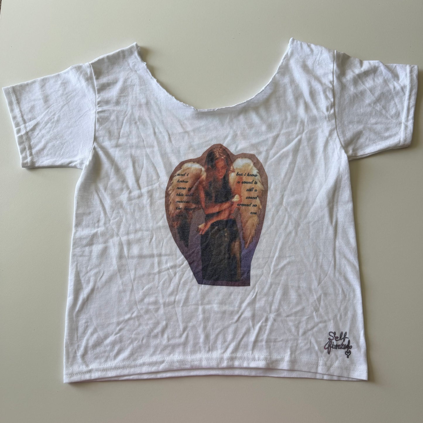 Fiona off the shoulder baby tee - M