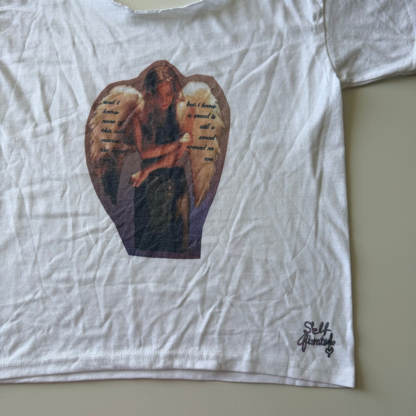 Fiona off the shoulder baby tee - M