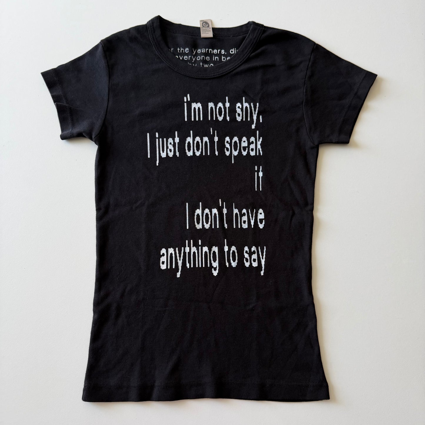 Nothing to say baby tee - XS