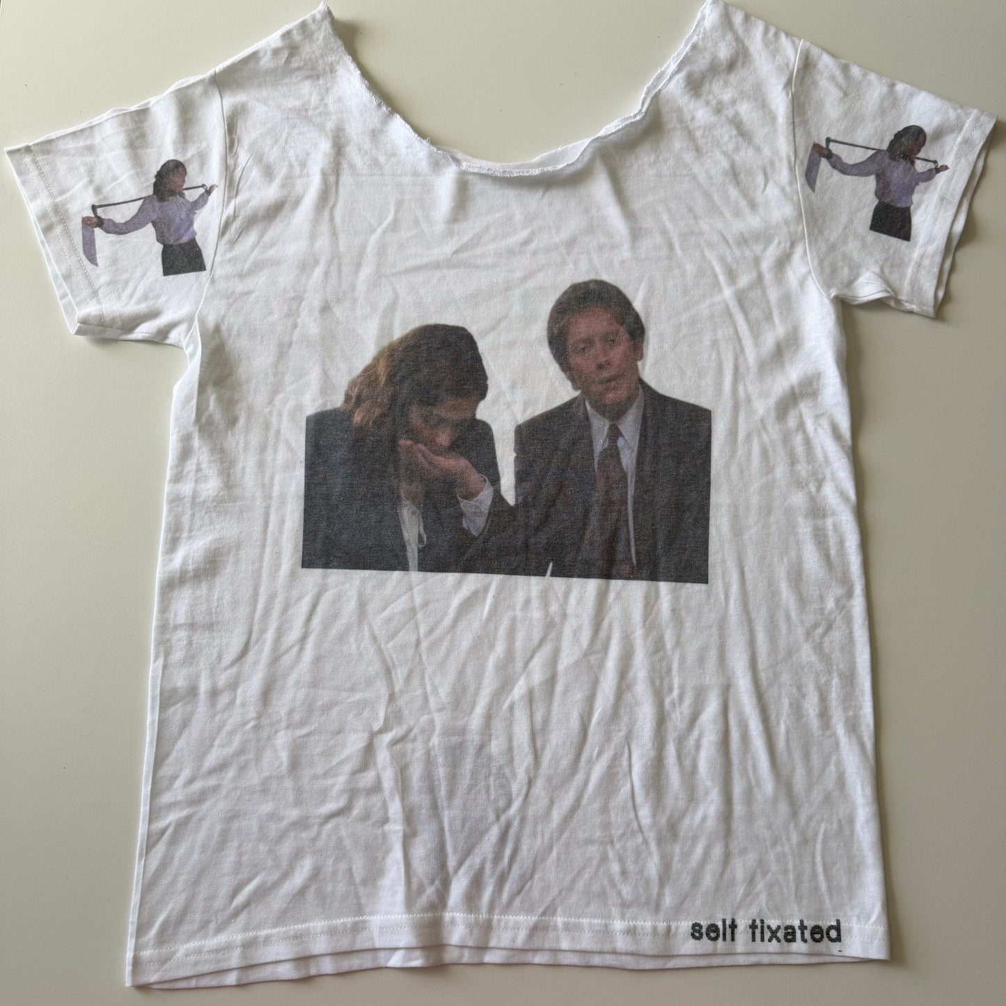 Secretary off the shoulder baby tee - XL