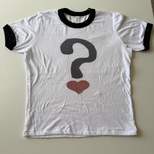 Question mark ringer tee - XL