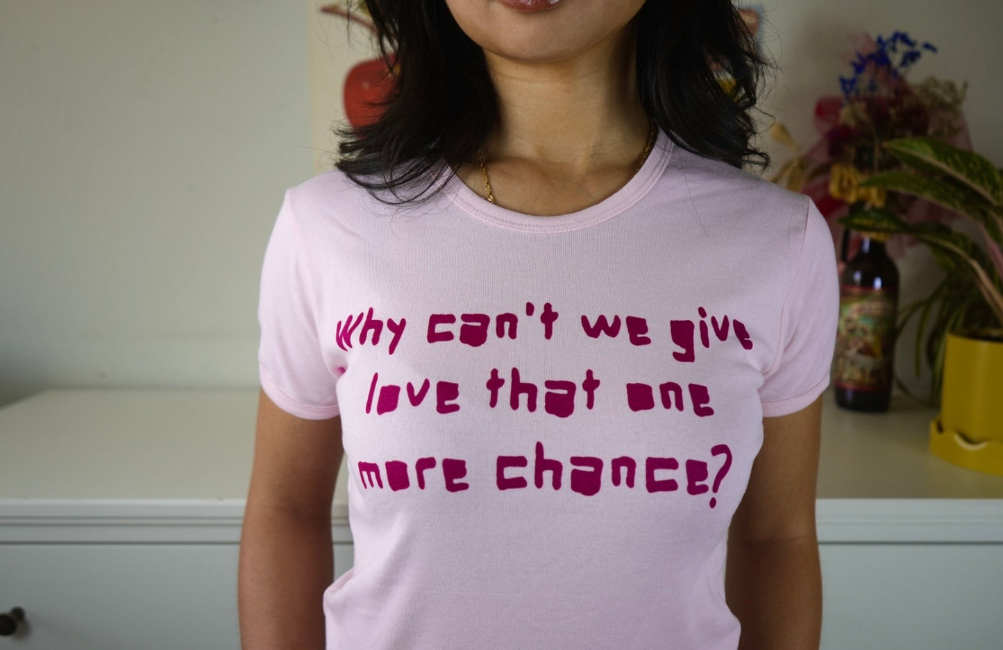 Give love that one more chance baby tee