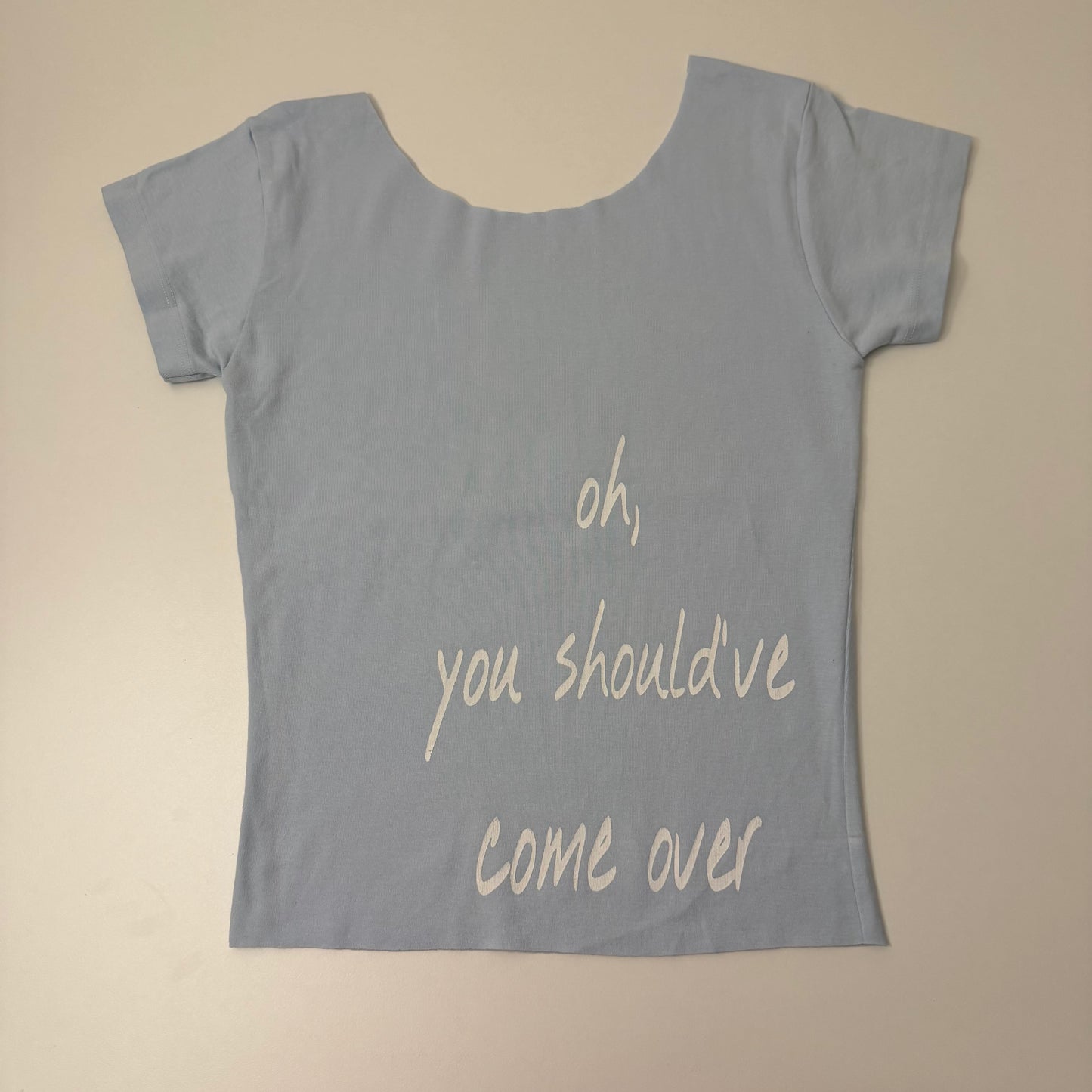 Lover you should've come off the shoulder baby tee - S