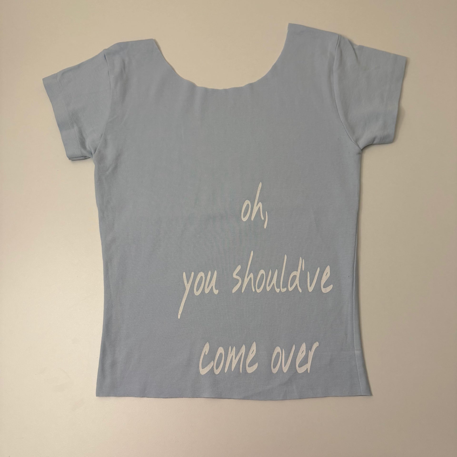 Lover you should've come off the shoulder baby tee - S