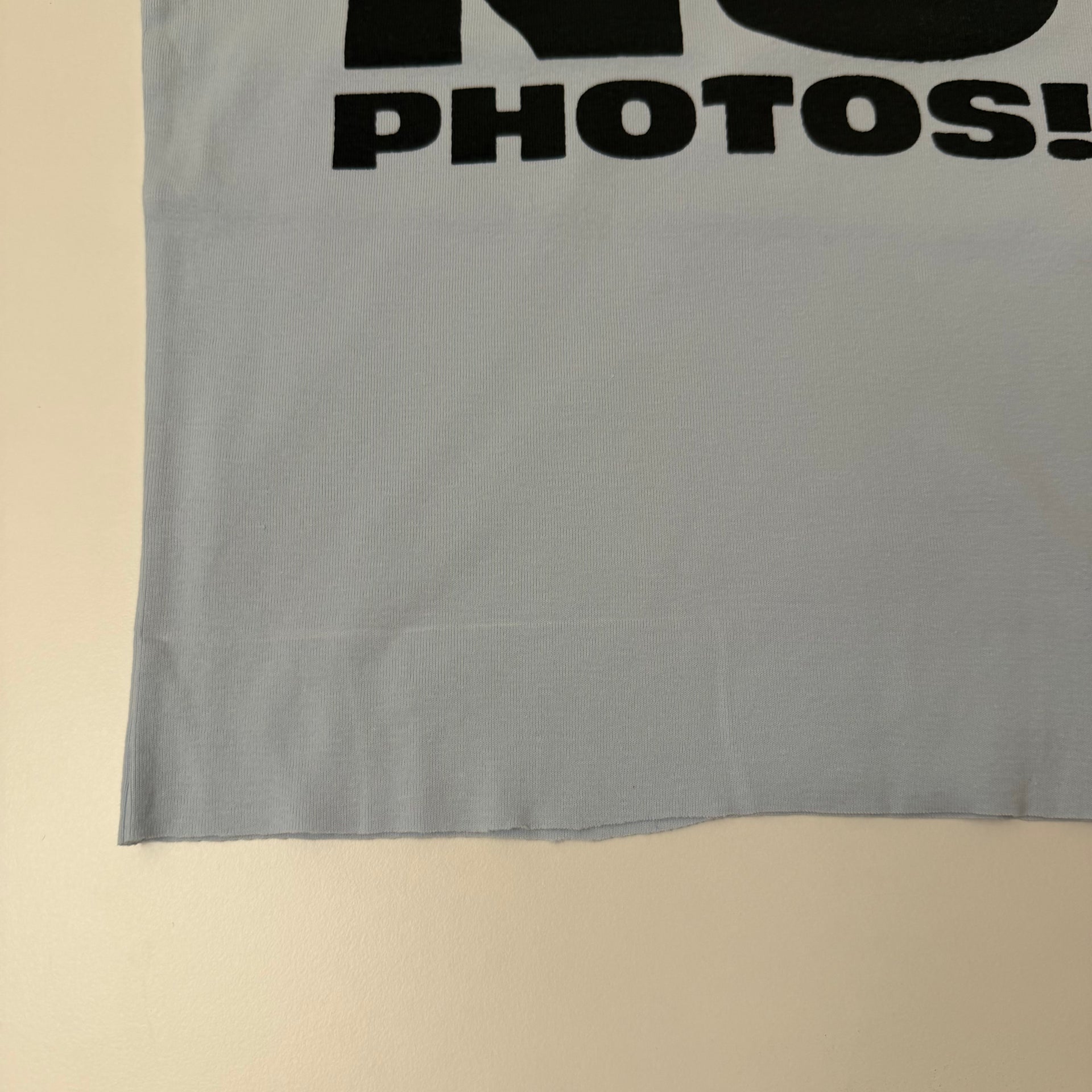 No photos off the shoulder baby tee - S
